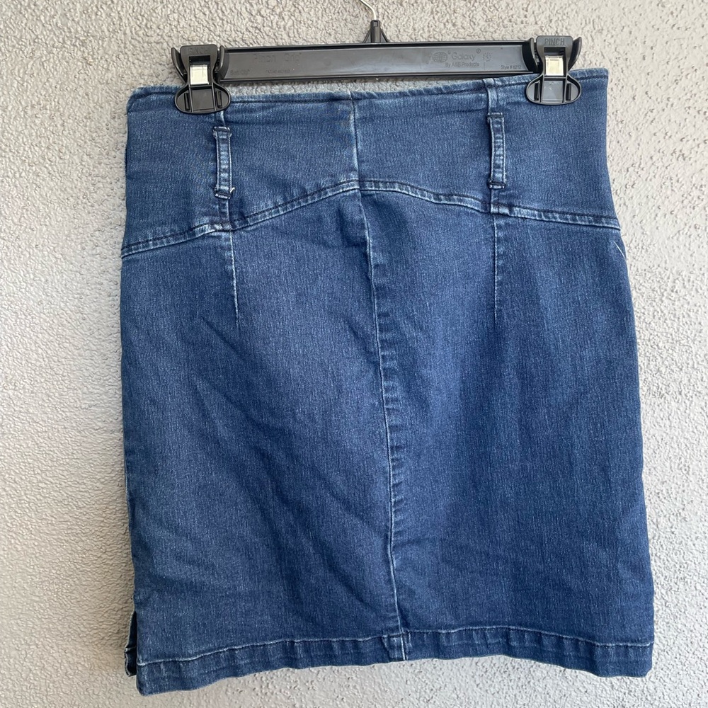 Free People Indigo Denim Pencil Skirt